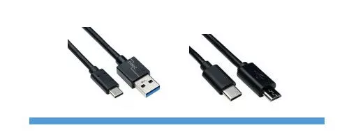 USB-C to A, Micro-B Cable